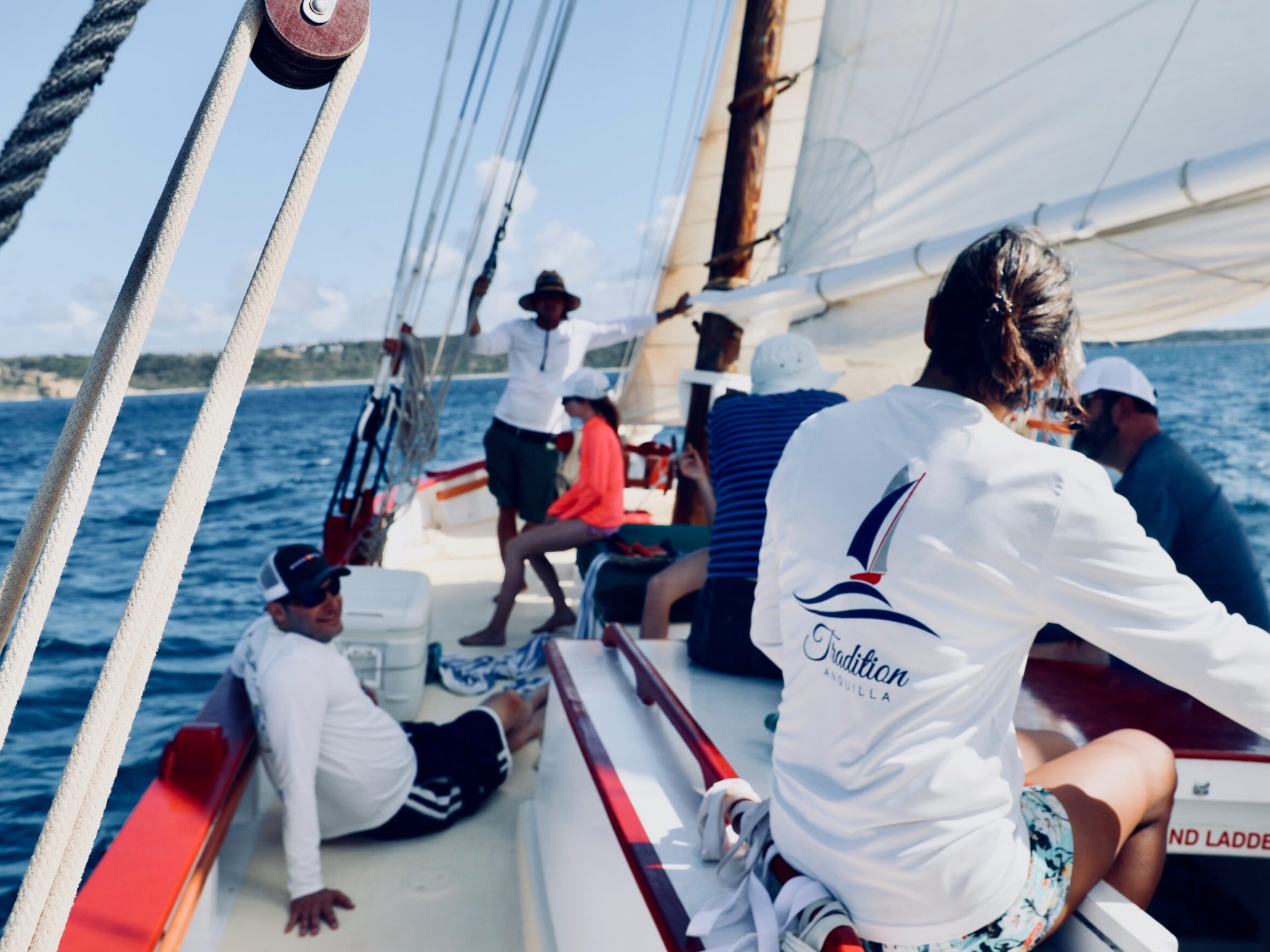 a man riding on the back of a boat
