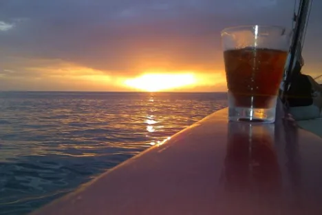 a close up of a glass of water